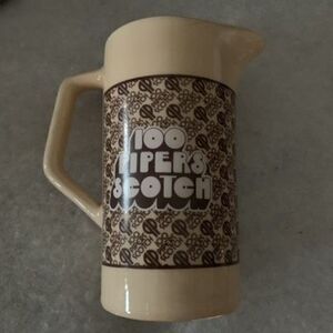 Vintage Seagrams 100 Pipers Scotch Whisky Pitcher Barware